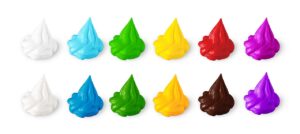 Coloranti alimentari in gel e polvere per cambiare sapore, evitando quelli liquidi.